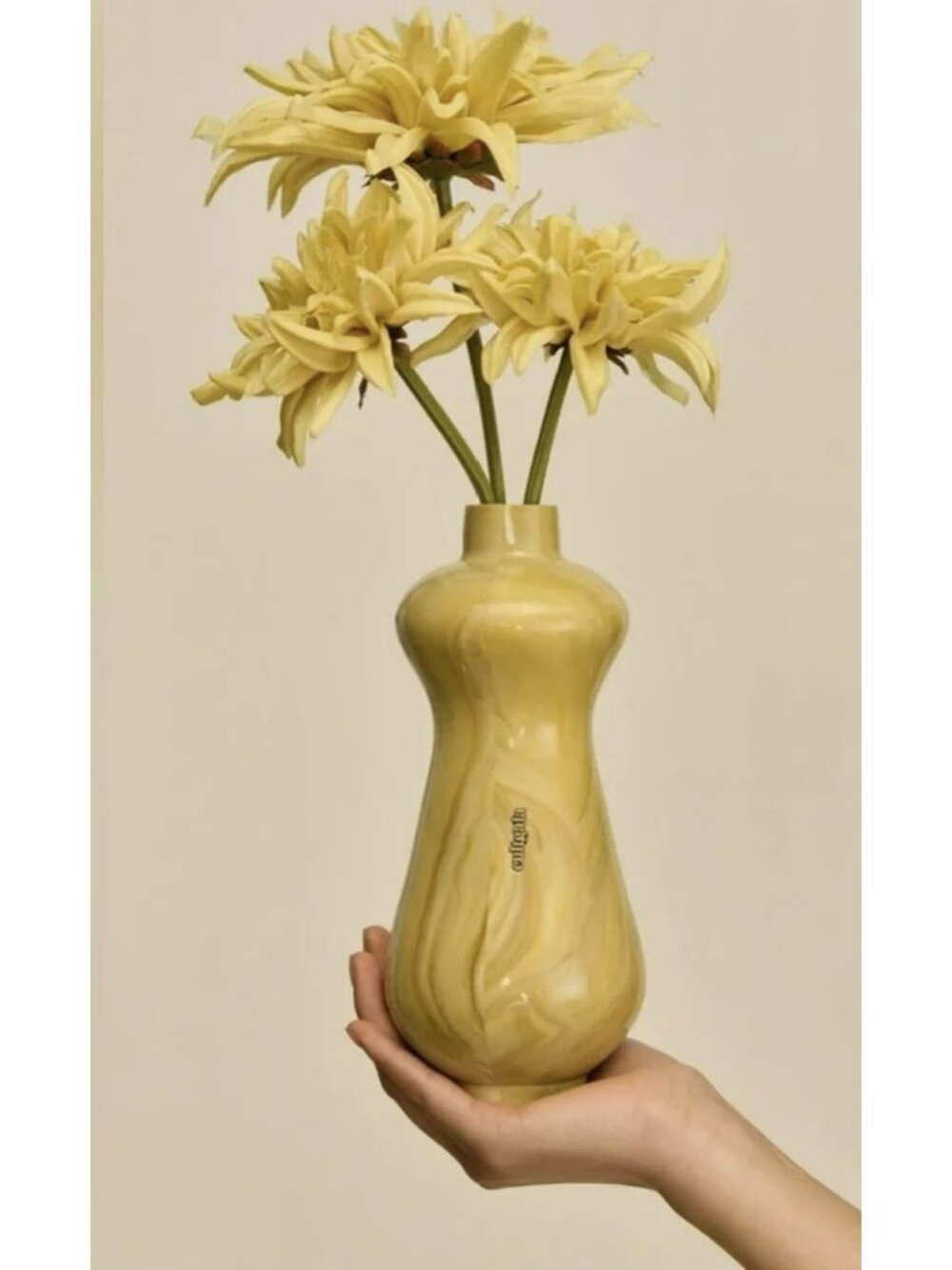 Cult Gaia Dee Dee Clutch Flower Vase Purse Cornsilk Bag New - Picture 3 of 10